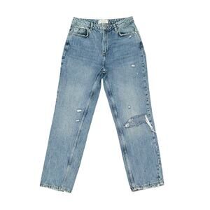 We the Free Distressed Straight Leg Jean